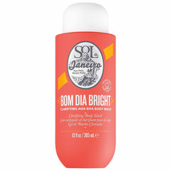 AHA BHA sulfate-free body wash bottle showcasing Bom Dia Bright packaging design and label details.