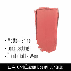 Rouge à lèvres Absolute 3D Lakme - Pêche intense