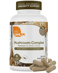 Zahler Mushroom Complex™ – Premium 7-Mushroom Blend | Focus, Calmness & Immunity Support | 60 Capsules