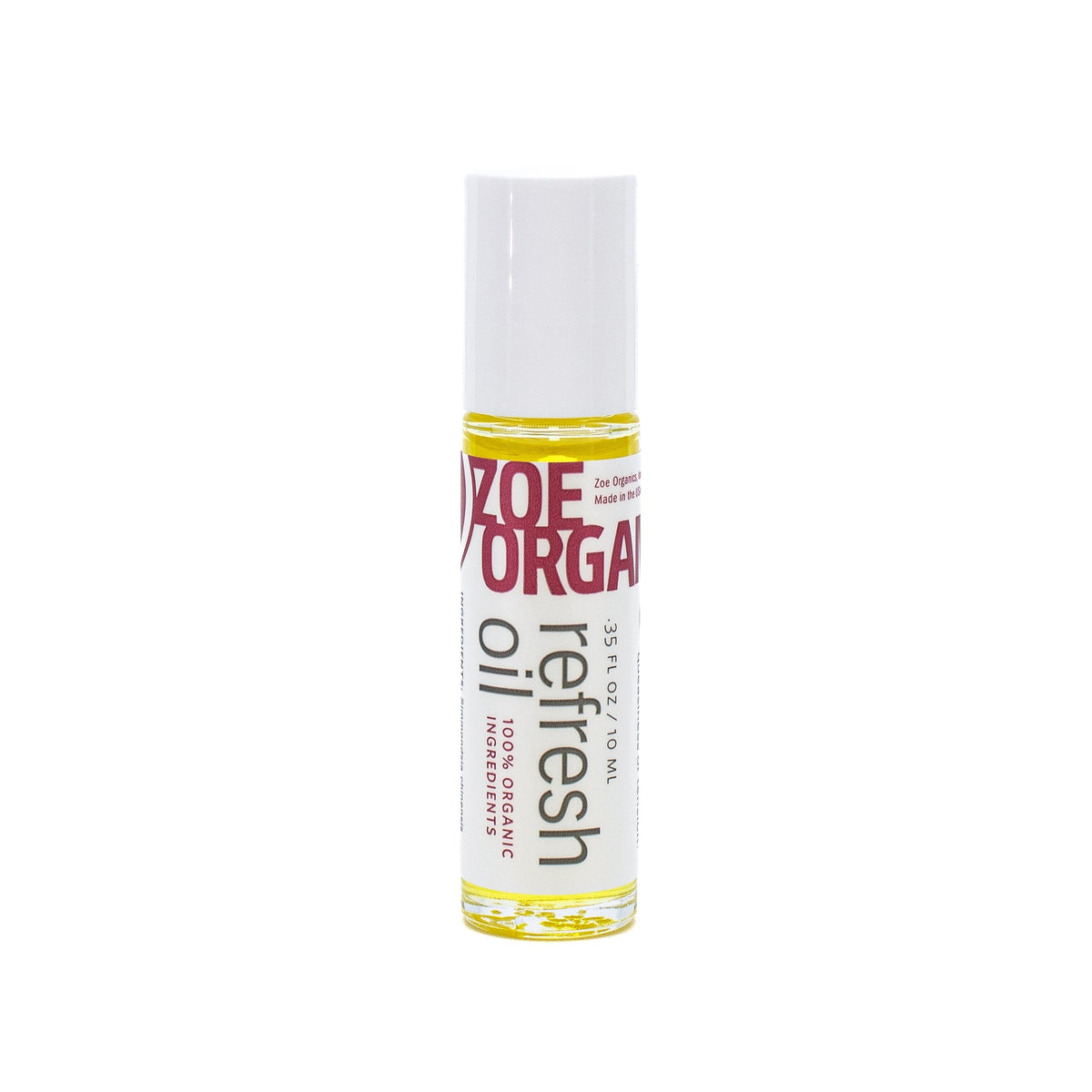 Huile Refresh de ZOE ORGANICS 0.35oz - boîte imparfaite