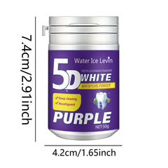 Teeth And Oral Cleaning Powder For Fresh Breath And A Brighter Smilepurple