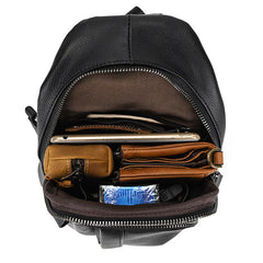 Leather Fashionable Large-Capacity Mens Crossbody Bag