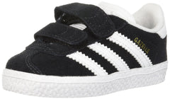 adidas Originals Unisex-Baby Gazelle Running Shoe Black/White/White 10Toddler