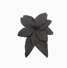 French-style Chic Three-dimensional Black-and-white Organza Large Flower
