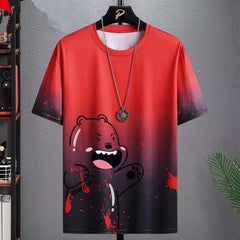 Gradient Half-length Sleeve Versatile Casual T-shirt