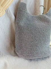 Handwoven Large-Capacity Vacation And Commute Woven Tote Bag
