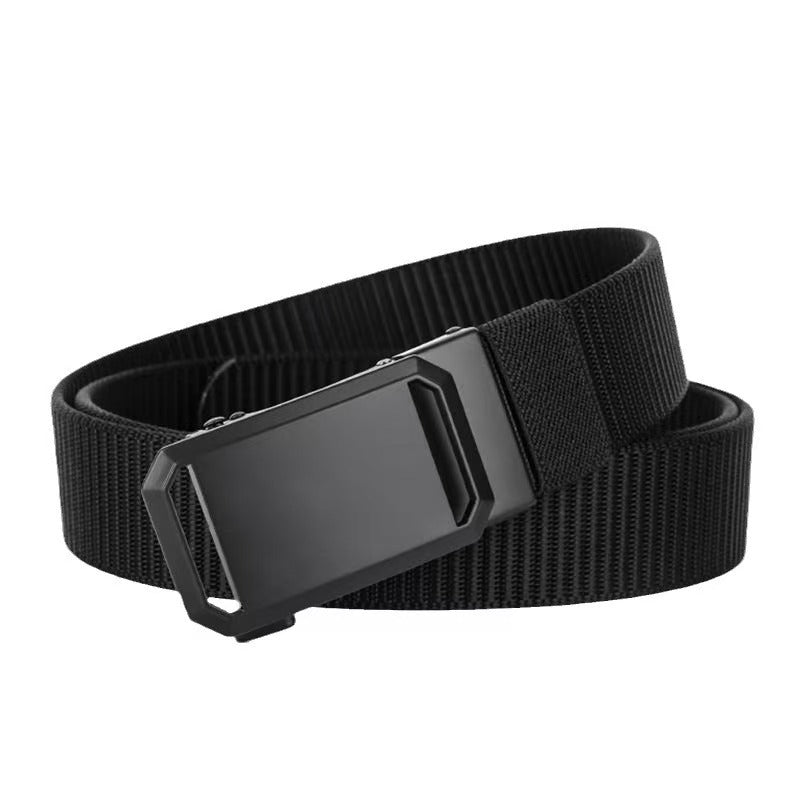 Ceinture en nylon pour homme à boucle sans dents, pour l’extérieur