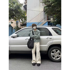 Mens Casual American-Style Knitted Sweater
