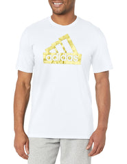 adidas Mens Tall Size Future Icons Metallic T-Shirt White Medium