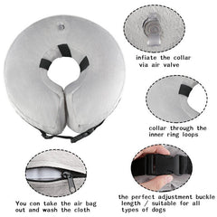 Cubierta protectora inflable para aseo de mascotas