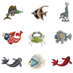 Enamel-dripped Lobster Brooch Accessory For Women
