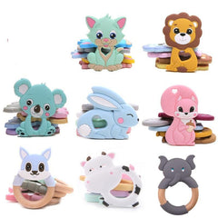Jouet de dentition pour bébé et tout-petit en silicone, accessoires de poussette pour chaîne de tétine, jouets en forme de hibou en silicone de qualité alimentaire
