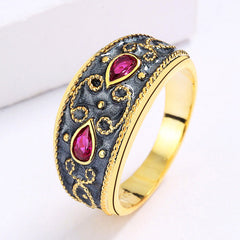 Classic Retro Exquisite Enamel Jewelry Three-piece Set