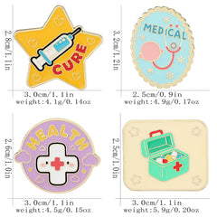 Broche créative représentant un ange médecin cartoon