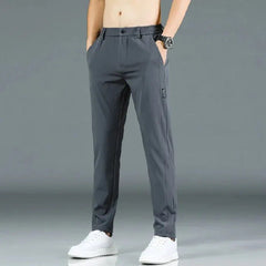 Straight-leg Mens Trousers Loose-fit And Casual