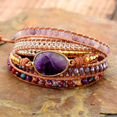 Multilayer Leather Hand-braided Wrap Bracelet