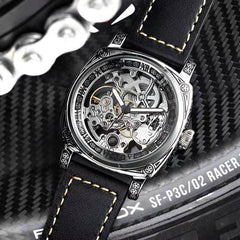 Carved Vintage Fashion Hollow Mechanical Automatic Mens Watch