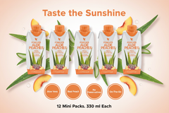 Forever Living Aloe Peaches Minis Boisson au gel d’aloe vera à la pêche Lot de 12
