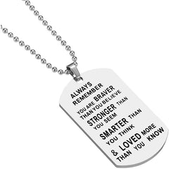 Always Remember You are Braver Than You Believe Pendant Necklace