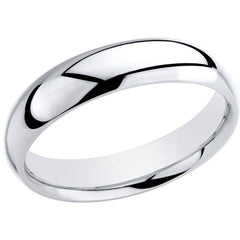 Anti-Tarnished High Polished Plain 5MM Wedding Unisex Band