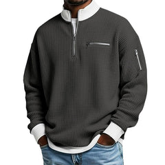 Mens Sports Zip-Up Long-Sleeve Sweatshirt