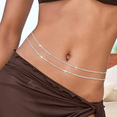 Strand zweilagige Taillenkette für Frauen