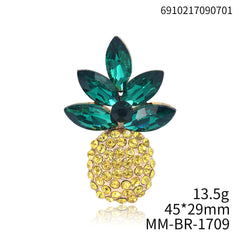 New Arrival Fresh And Elegant Alloy Rhinestone Pineapple Brooch