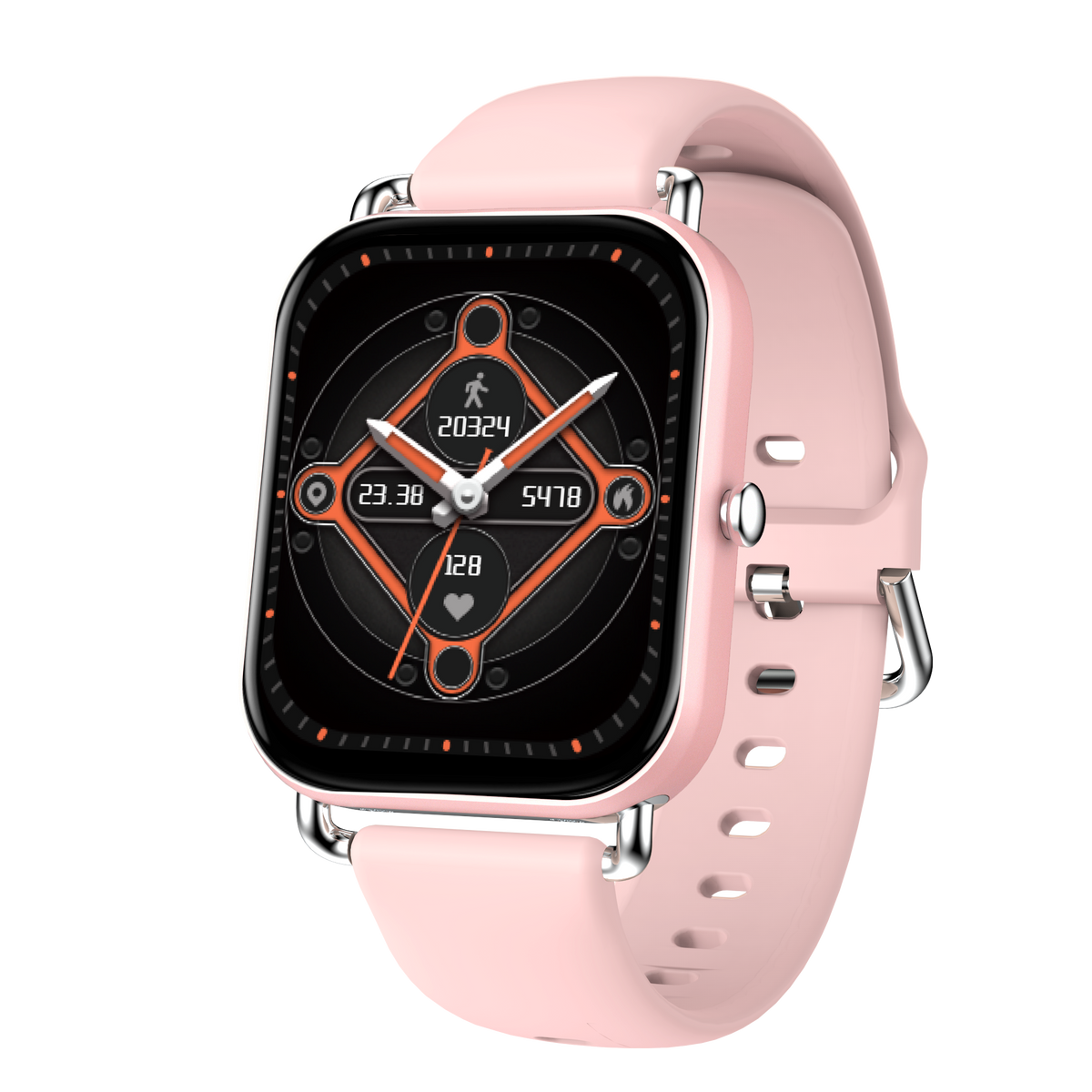 Mesure de la température corporelle, mode sportif à couleurs changeantes en cas de collision, montre connectée élégante micro-gravée
