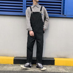 Mono holgado y elegante para hombre, con múltiples bolsillos y tirantes