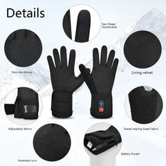 Outdoor Mountaineering Rechargeable Heated Gloves