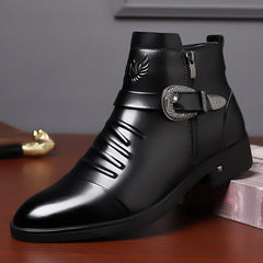 Bottes de mode britanniques en cuir pour homme, bottines Chelsea formelles pour le travail