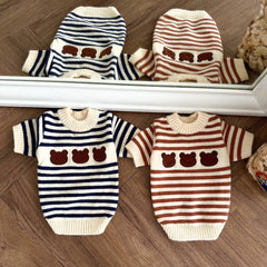 Pull chaud tricoté pour animaux, style coréen, automne et hiver