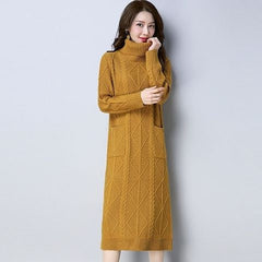Pull femme ample, très épais, à col montant et doublure en polaire