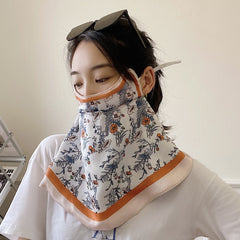 Masque solaire d’été imprimé pour femme, respirant, avec protection des commissures des yeux