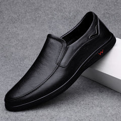 Large-size Mens Leather Shoes Trendy British Style