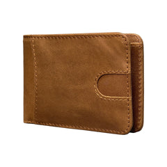 Oil-waxed Leather US Dollar Clip Card Holder