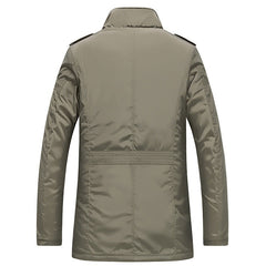 Autumn And Winter New Mid-length Jacket Men's Windproof Casual Oversized Loose