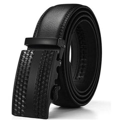 Barbados Men's Solid Buckle Leather Belt with Automatic Ratchet