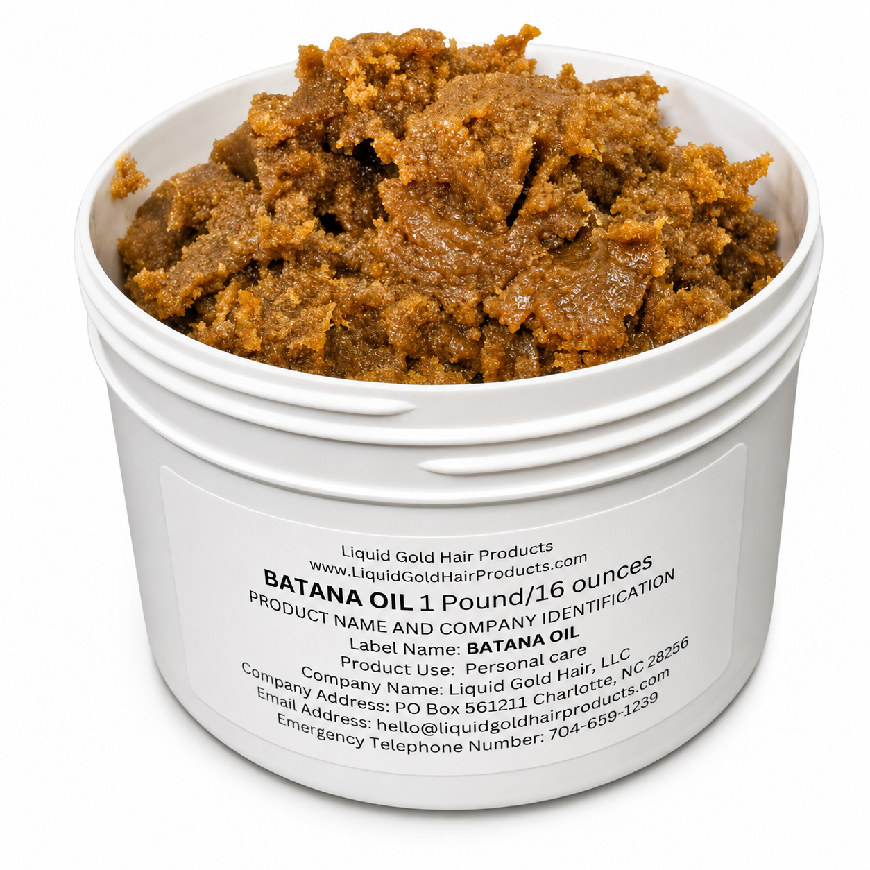 1 Pound Container of authentic raw batana oil from Honduras. Unrefined thick paste for dry hair and scalp.