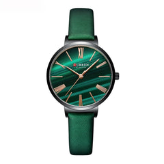 Womens Watch With A Small Dial And Leather Strap