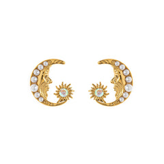 Fashion Stainless Steel Pearl Earrings