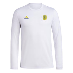 adidas Mens SC Long Sleeve Pre-Game T-Shirt White/Nashville Soccer Club 3X-Large