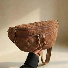 Solid-color Down Cotton Chest Bag Niche-design Shoulder And Crossbody Versatile And Easy To Match