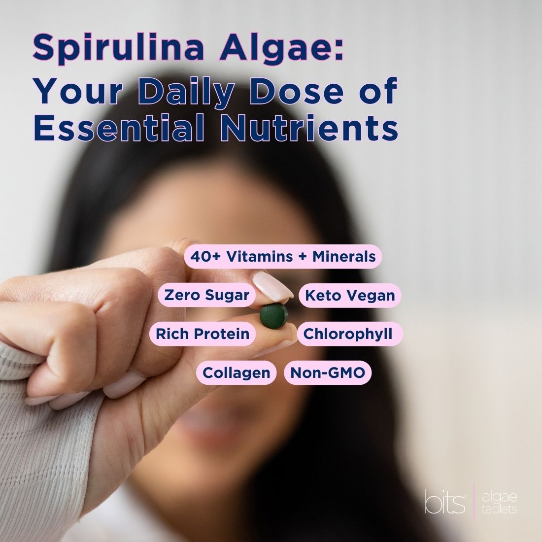 BEAUTYbits Spirulina Tablets 100 percent pure spirulina algae tablets