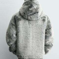 Hooded Faux Fur Jacket Coat