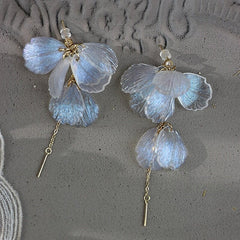 Handmade Acrylic Petal Pearl-Effect Versatile Earrings