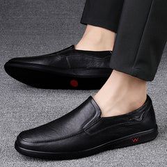 Large-size Mens Leather Shoes Trendy British Style