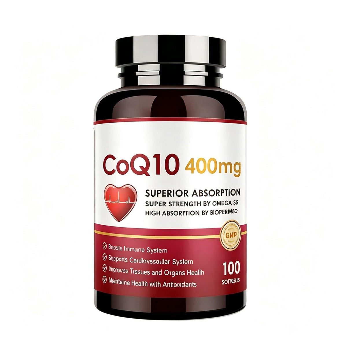 Coenzyme Q10 Soft Capsules - Dietary Supplement for Heart Health Support
