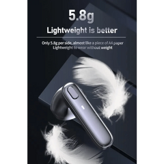 Black Bluetooth-Compatible Wireless Bass Ear Buds Stereo Headphone With Mic Touch Control Bluetooth Lightweight Earphones