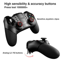 Black Solid Bluetooth Joystick Smartphone Trigger Gamepad Controller Compatible With TV PC Laptop